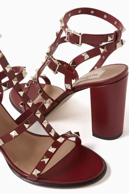 Valentino rockstud online sandals red