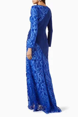 Tadashi shoji online blue nights dress
