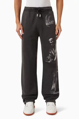 Mens off deals white sweatpants