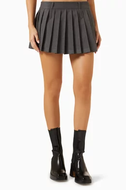 Wednesday Belted Pleated Skirt - Black – The Frankie Shop