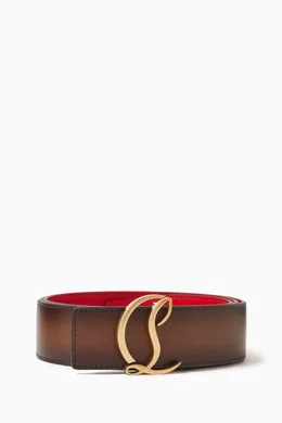 Buy Christian Louboutin Brown Cl Logo Belt 40 in Leather for Men in