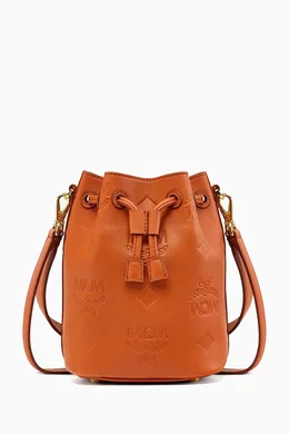 Mcm mini drawstring bag deals