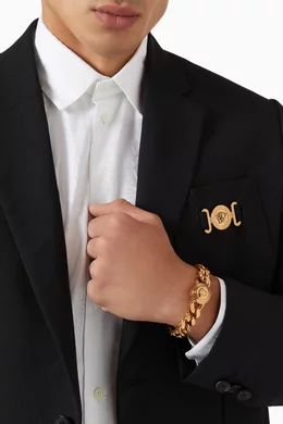 Buy Versace Gold Medusa Chain Bracelet for Men in Saudi Ounass
