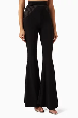 Buy Zhivago Black The Secret Flared Pants in Jersey Fabric for Women in  Saudi