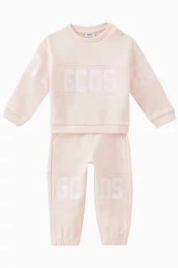 Buy GCDS Pink Logo Tracksuit Set for Baby Girls in Saudi Ounass
