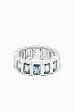 Emerald cut 2024 cz eternity band