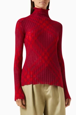 Burberry sweater womens red on sale