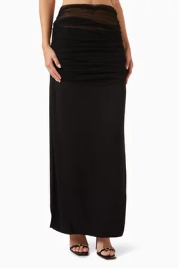 Tulle overlay deals maxi skirt