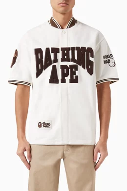 Bathing ape baseball jersey on sale
