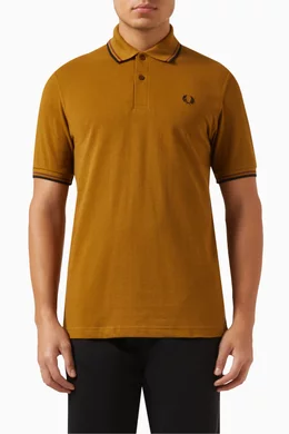 Fred perry brown polo shirt cheap