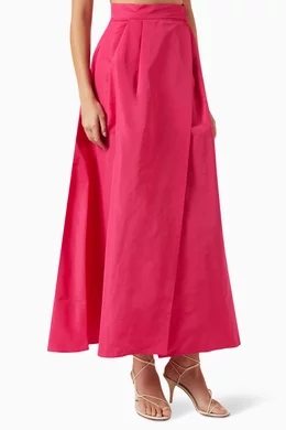 Taffeta maxi 2025 wrap skirt