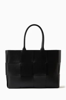 Buy Bottega Veneta Black Medium Arco Tote Bag in Leather for Men