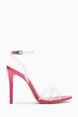 Buy Schutz Pink Amelia 100 Sandals in PVC Leather for Women in