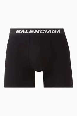 Logo jersey boxer briefs in black - Balenciaga