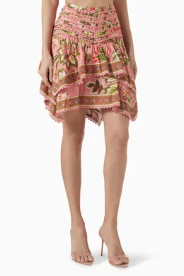 floral-print high-waisted skirt, FARM Rio