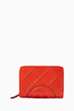 Buy Tory Burch Red Fleming Soft Bi fold Wallet in Leather for