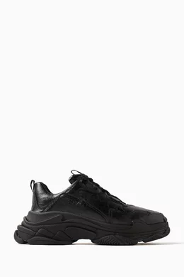 Balenciaga mens black low top sneakers best sale