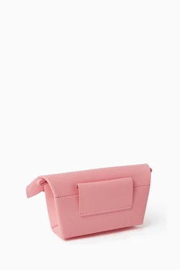 Buy Maison Margiela Pink Small Snatched Classique Bag in Leather 