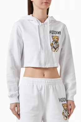 Moschino cropped hoodie store