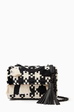 Buy Tory Burch Black Small Fleming Convertible Shoulder Bag in