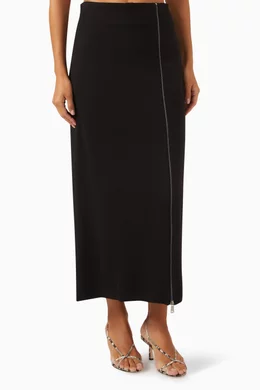 Black viscose maxi skirt new arrivals