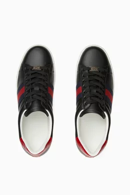 Buy Gucci Black Ace Sneakers in Leather for Men in Saudi Ounass