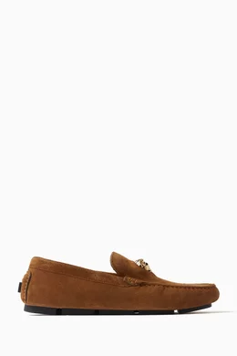 Versace shop suede shoes
