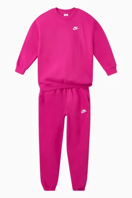 Buy Nike Pink Sportswear Club Sweatpants in Fleece for Girls in Saudi