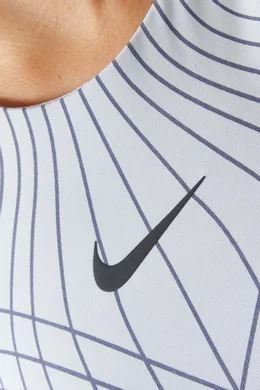 Buy Nike Blue Swoosh High-neck Sports Bra for Women in Saudi