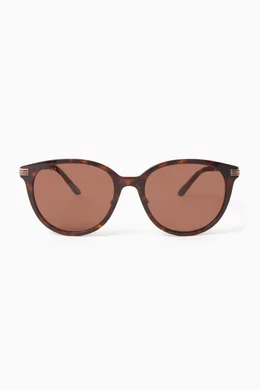 Gucci havana clearance sunglasses round