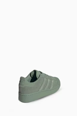 Adidas superstar green hotsell suede