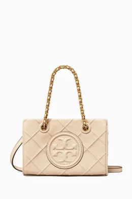 Buy Tory Burch Black Mini Fleming Soft Chain Tote Bag in Nappa