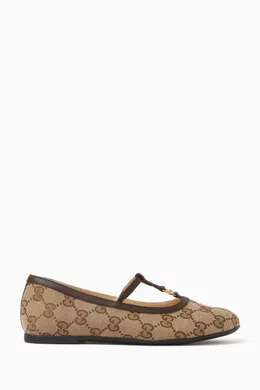 Gucci top canvas flats