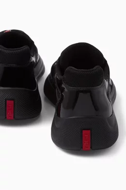 Prada patent leather and technical fabric sneakers 2025