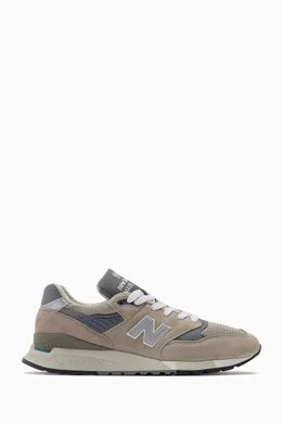 Buy New Balance Grey Made in USA 998 Low-top Sneakers in Suede & Mesh for  Women in Saudi | Ounass