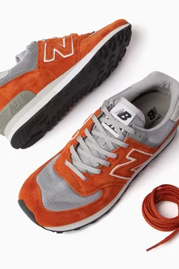 Buy New Balance Orange Made in UK 576 Sneakers in Suede Mesh for