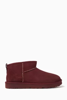 Burgundy leather uggs outlet