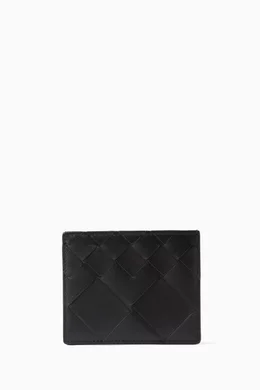 Buy Bottega Veneta Black Credit Card Case in Intrecciato Leather