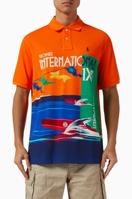 Buy Polo Ralph Lauren Multicolour Graphic Polo Shirt in Cotton