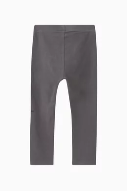 Buy Calvin Klein Grey Monogram Leggings in Stretch Organic Cotton