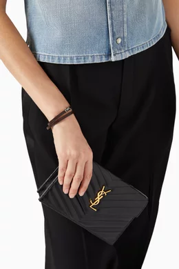 Black monogramme envelope chain wallet bag sales