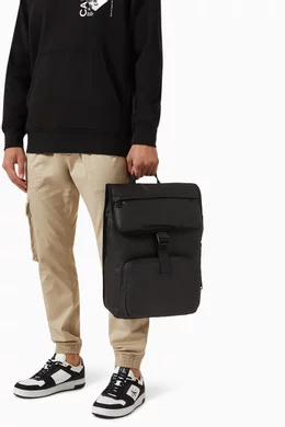 Calvin klein faux leather backpack hotsell
