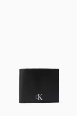 Buy Calvin Klein Jeans Black Monogram Soft Wallet in Leather for