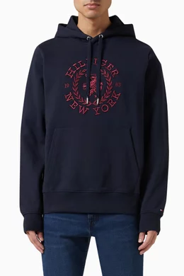 Crest hoodie tommy hilfiger store