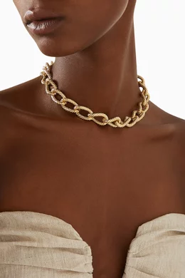 Tiffany chunky store gold necklace