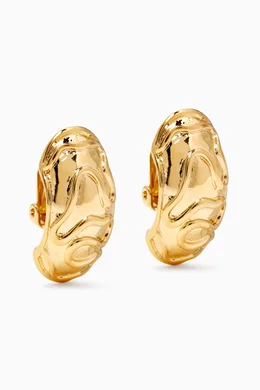 Buy By Alona Gold Noa Clip on Earrings in 18kt Gold plated Bronze