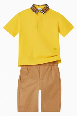 Yellow burberry polo on sale