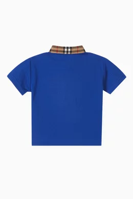 Burberry check collar polo shirt cheap