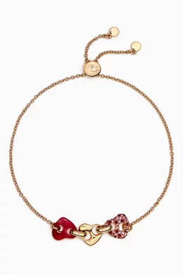 Heart slider bracelet hot sale