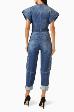 Elisabetta franchi cheap denim jumpsuit